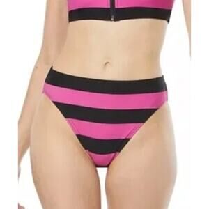 Michael Kors Cerise High Waist Bikini Bottom - Rugby Stripe - S NWT